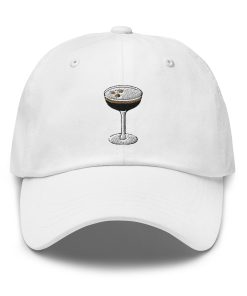 espresso martini – bestickter verstellbarer relaxed fit baseballhut für espresso martini fans 8364