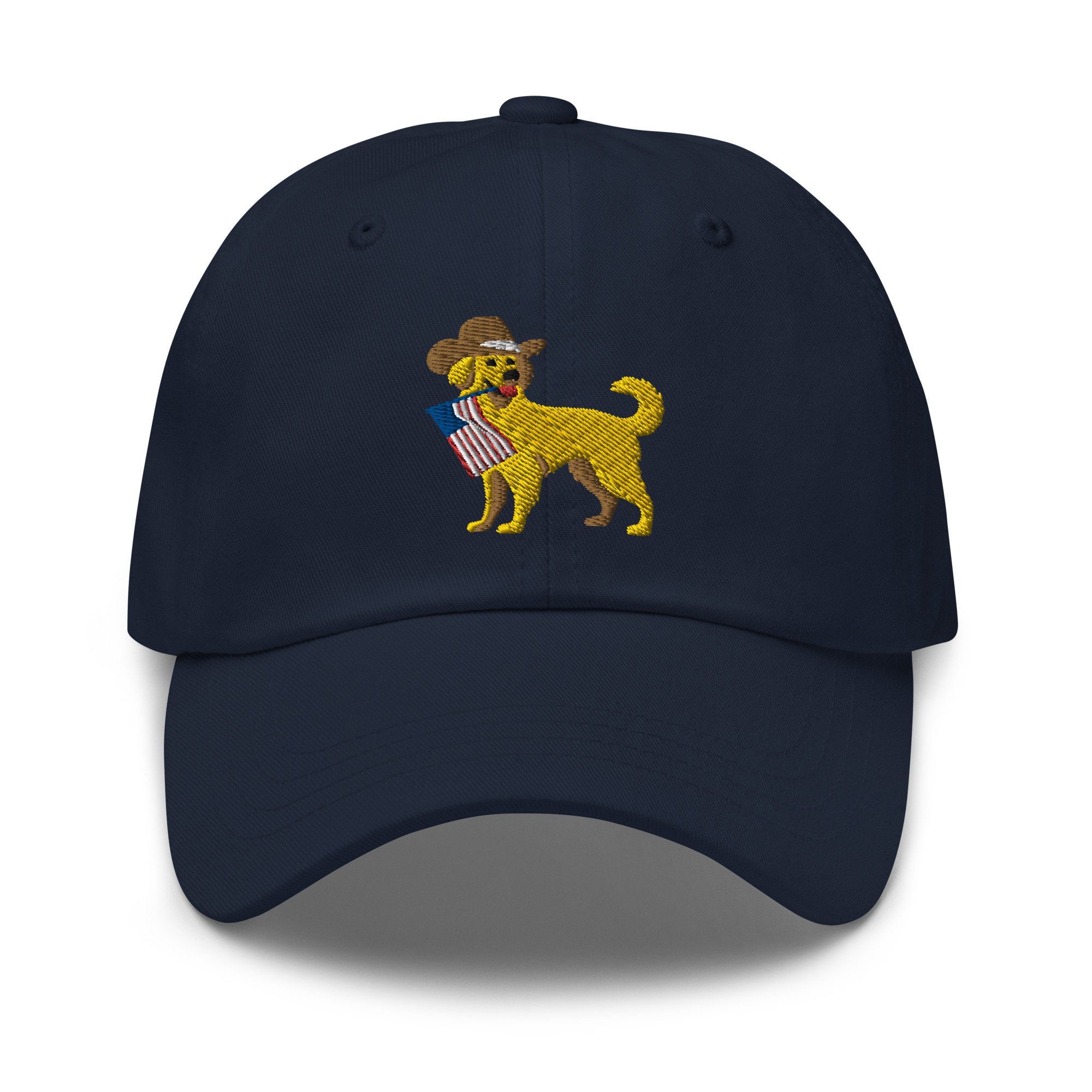 golden retriever usa flagge – bestickter verstellbarer hut für hundemütter und 4. juli geschenke 1761