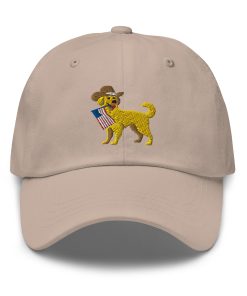 golden retriever usa flagge – bestickter verstellbarer hut für hundemütter und 4. juli geschenke 3089