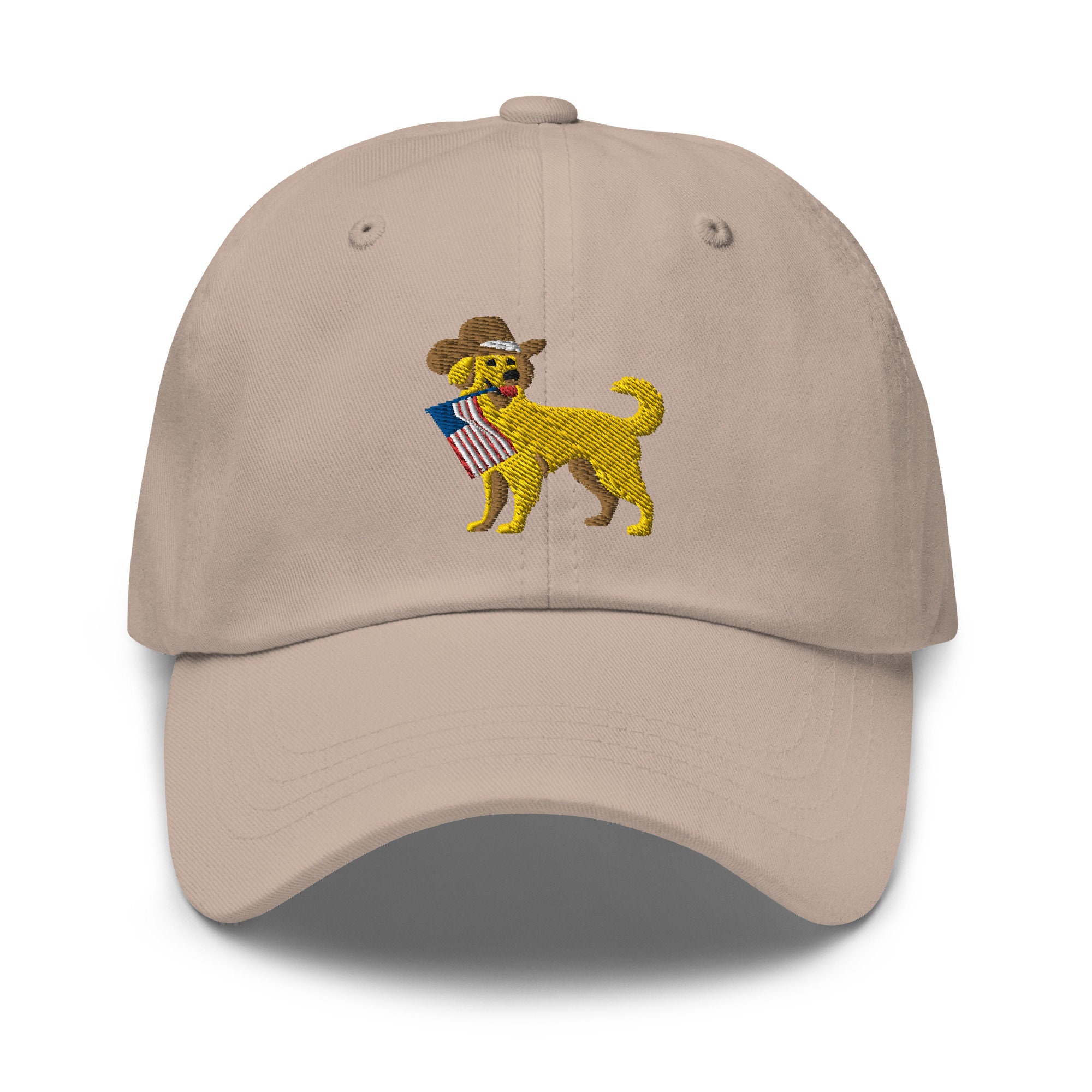 golden retriever usa flagge – bestickter verstellbarer hut für hundemütter und 4. juli geschenke 3089