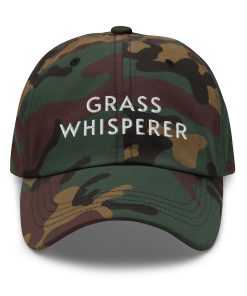grasflüsterer bestickter verstellbarer baseballcap papa hut rasenmäher geschenke geschenk für papa lustiger rasenmäh hut 5461