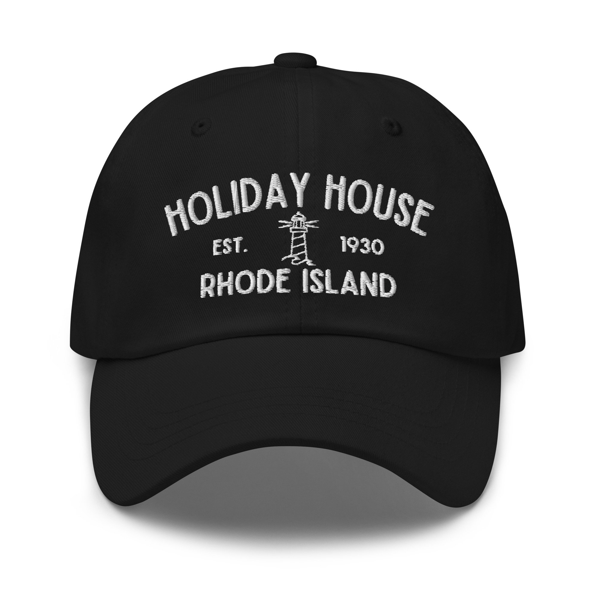 Holiday House Rhode Island Leuchtturm Besticktes Verstellbares Relaxed Fit Baseball Hut Dad Hut.