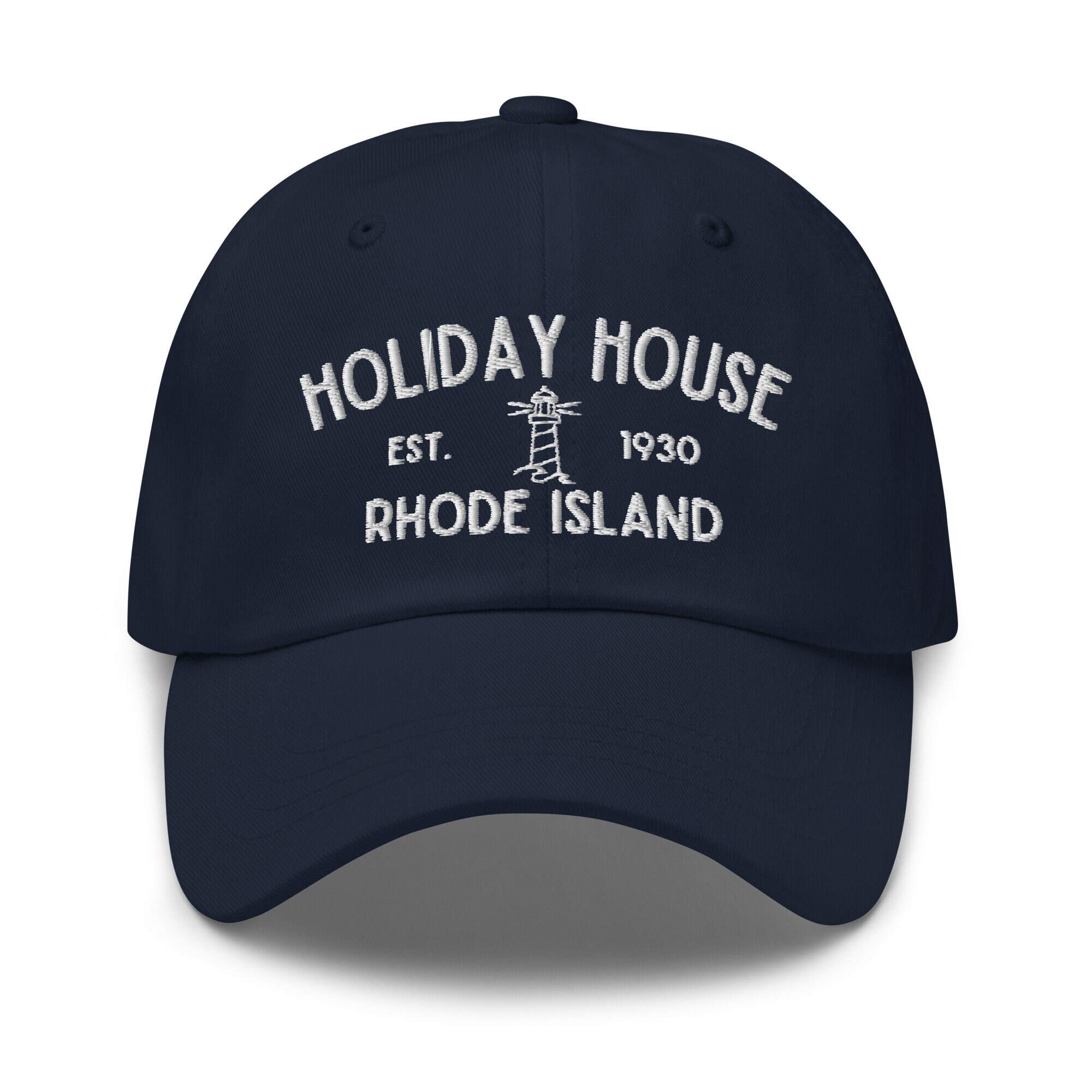Holiday House Rhode Island Leuchtturm Besticktes Verstellbares Relaxed Fit Baseball Hut Dad Hut.