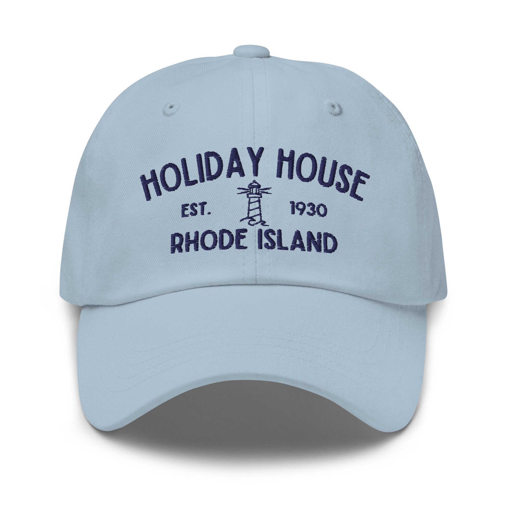 Holiday House Rhode Island Leuchtturm Besticktes Verstellbares Relaxed Fit Baseball Hut Dad Hut.
