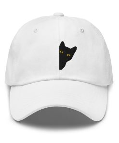 katze lugend bestickte verstellbare entspannte passform hut katze hut geschenk für katze mutter katze liebhaber hut katze liebhaber geschenk schwarze katze baseballkappe. 6852