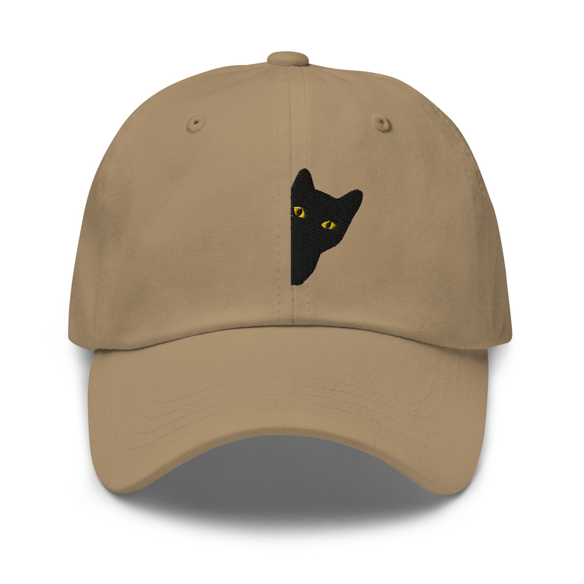 katze lugend bestickte verstellbare entspannte passform hut katze hut geschenk für katze mutter katze liebhaber hut katze liebhaber geschenk schwarze katze baseballkappe. 7880
