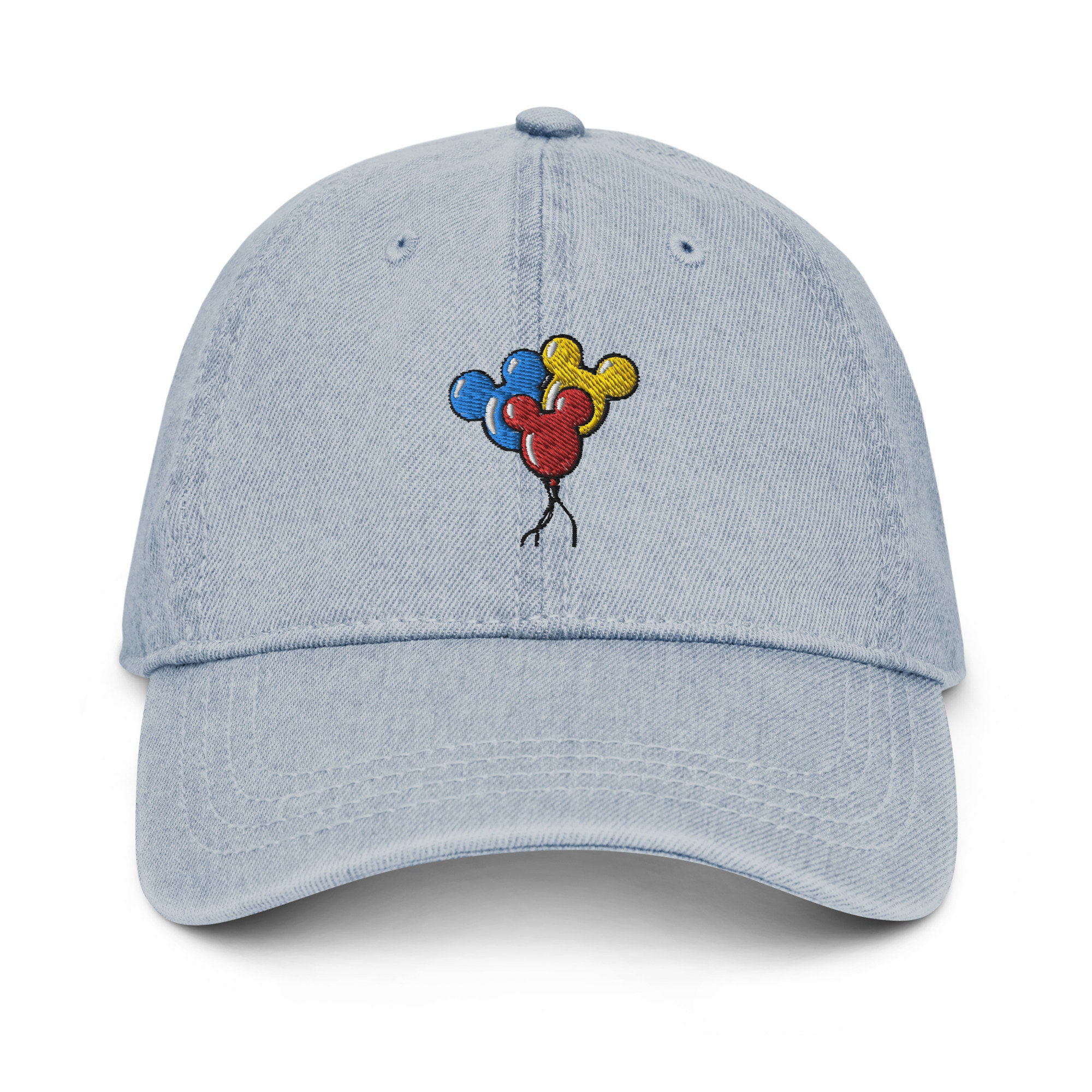 Magisches Königreich Ballons – Bestickter Verstellbarer Relaxed Fit Denim-Hut für Freizeitparks magisches königreich ballons – bestickter verstellbarer relaxed fit denim hut für freizeitparks 7367