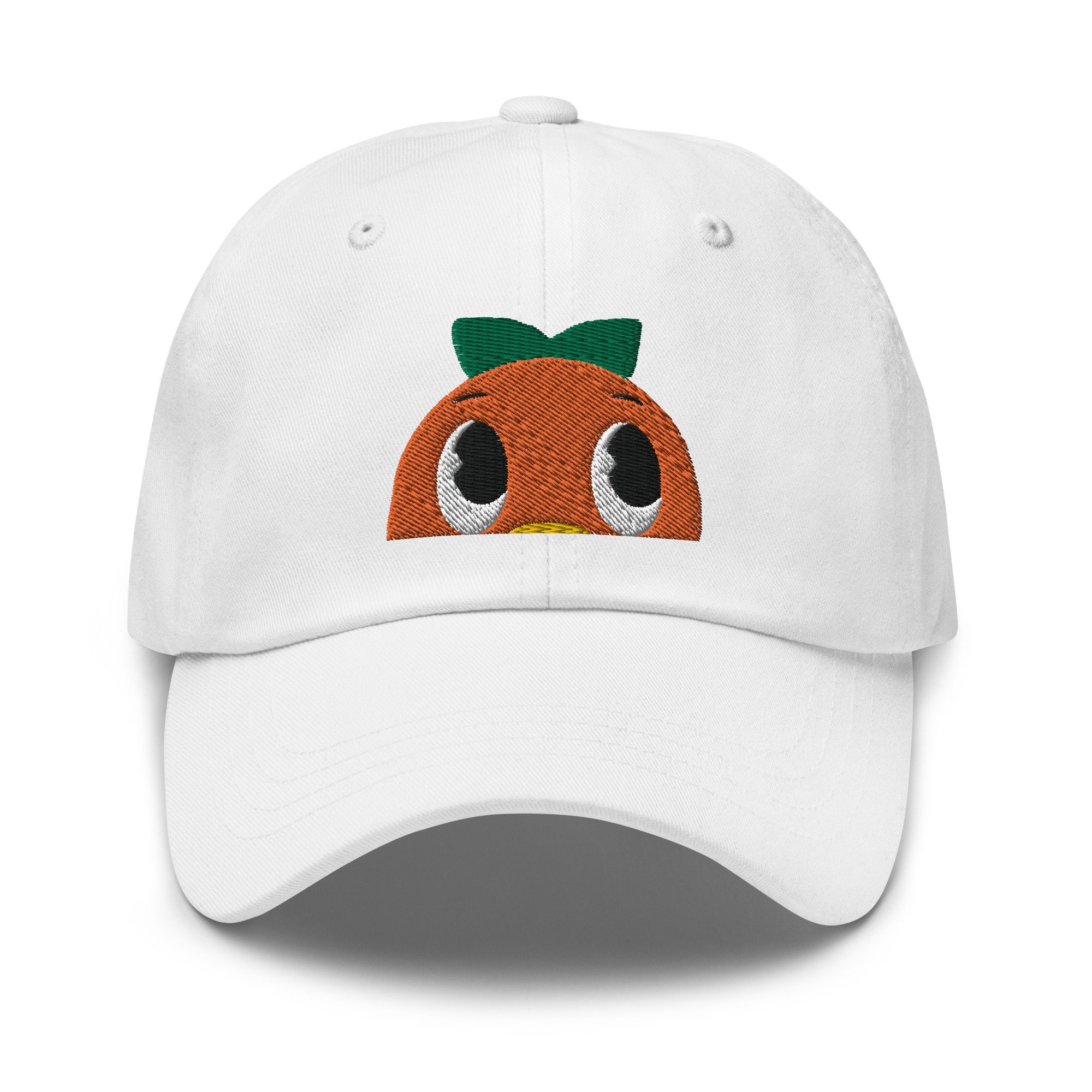 Orangen Vogel Minimal – Bestickter Verstellbarer Relaxed Fit Hut für Freizeitparks