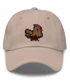 pixel huhn bestickte verstellbare entspannte passform baseballkappe dad hat videospiel hut videospiel geschenk. 4637