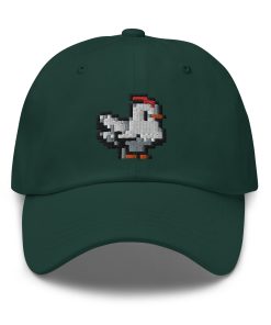 pixel huhn bestickte verstellbare entspannte passform baseballkappe dad hat videospiel hut videospiel geschenk. 7132