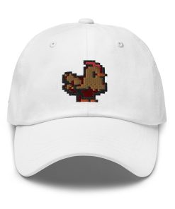 pixel huhn bestickte verstellbare entspannte passform baseballkappe dad hat videospiel hut videospiel geschenk. 8783
