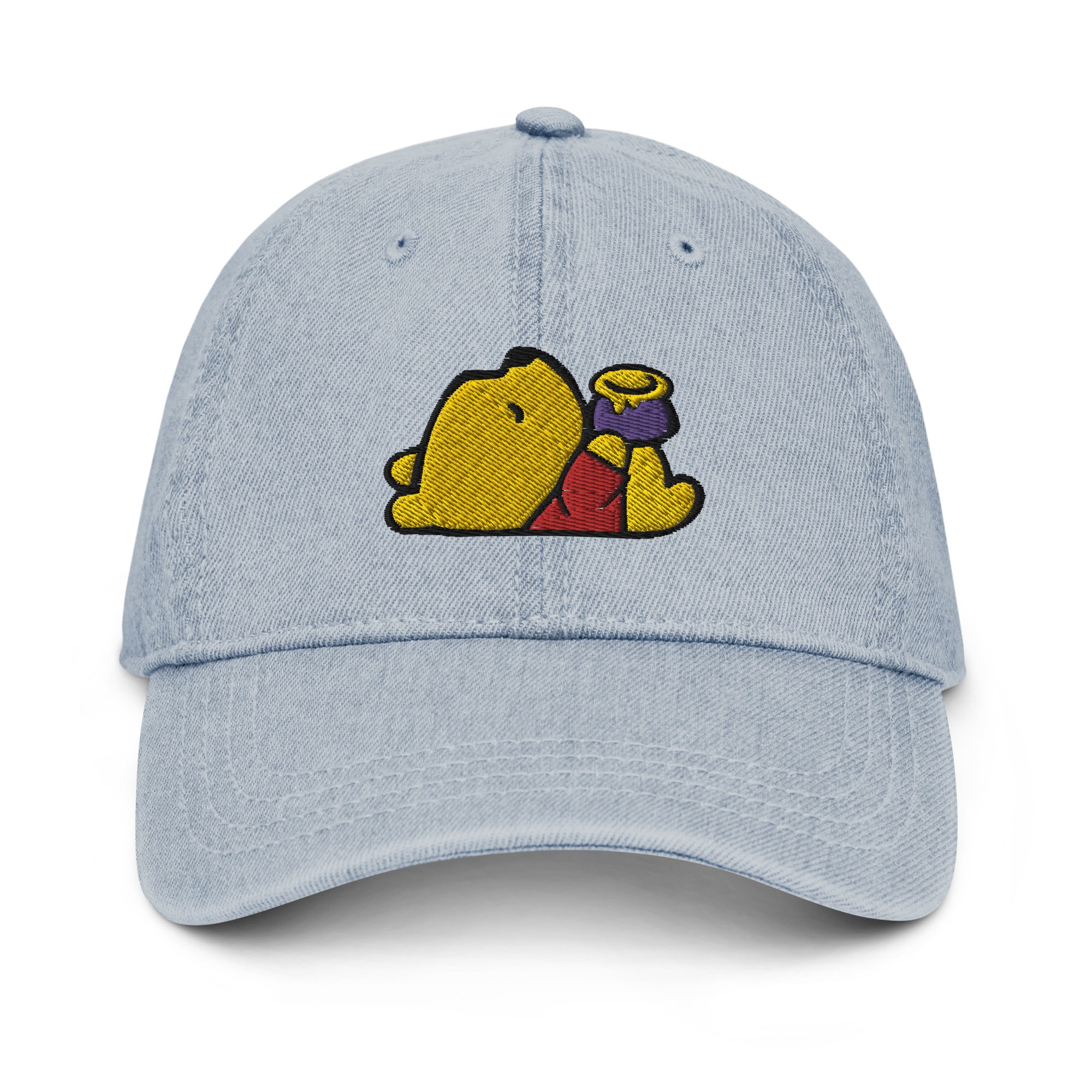 Pooh Bear Honigtopf Minimal Bestickter Verstellbarer Lässiger Denim Hut Freizeitpark Hut pooh bear honigtopf minimal bestickter verstellbarer lässiger denim hut freizeitpark hut 4349