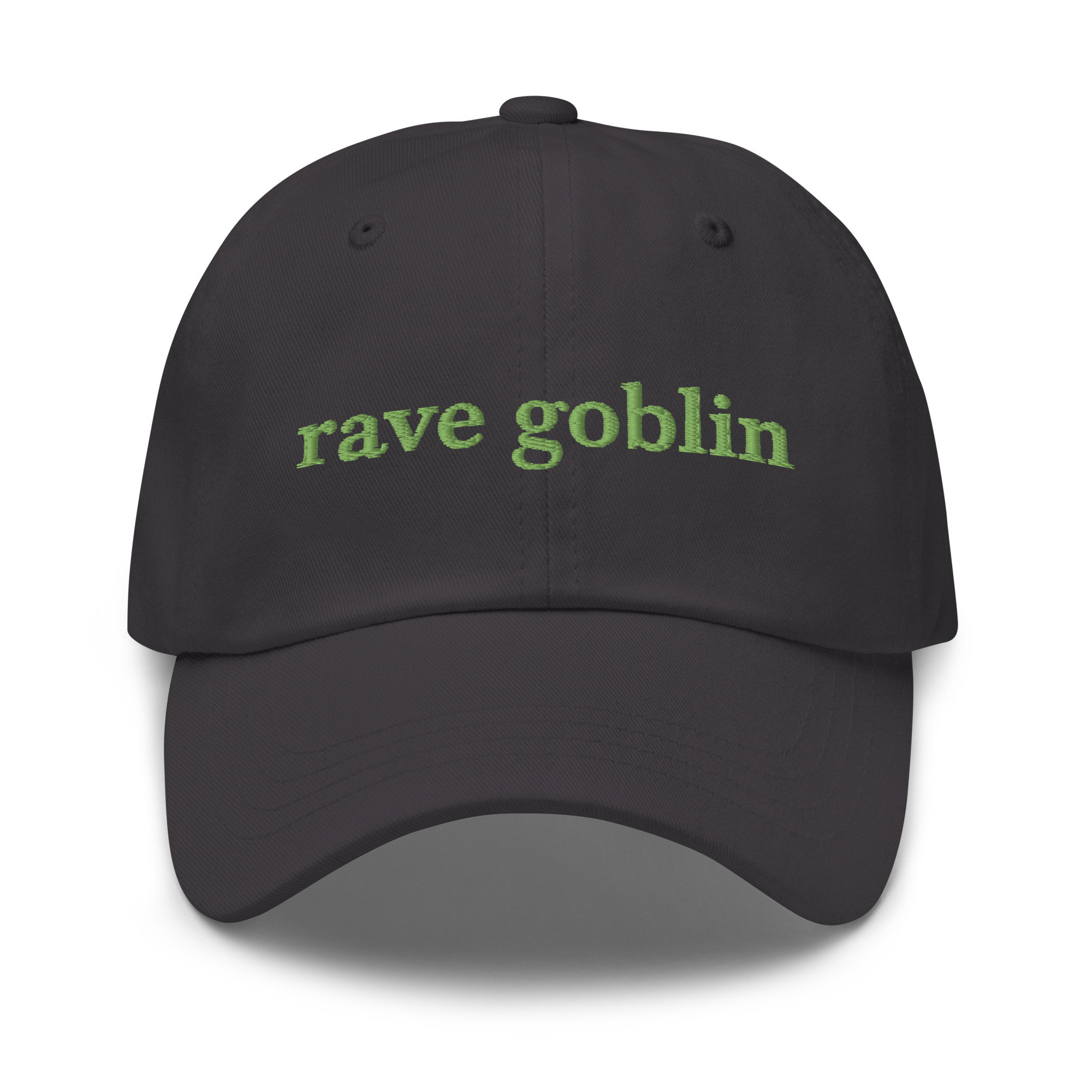 rave goblin bestickter lässiger verstellbarer baseballcap papa hut geschenk für raver raver hut goblin modus edm musik house techno 4712