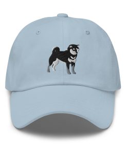 schwarz tan shiba inu – bestickter verstellbarer relaxed fit hut für shiba inu besitzer 1441