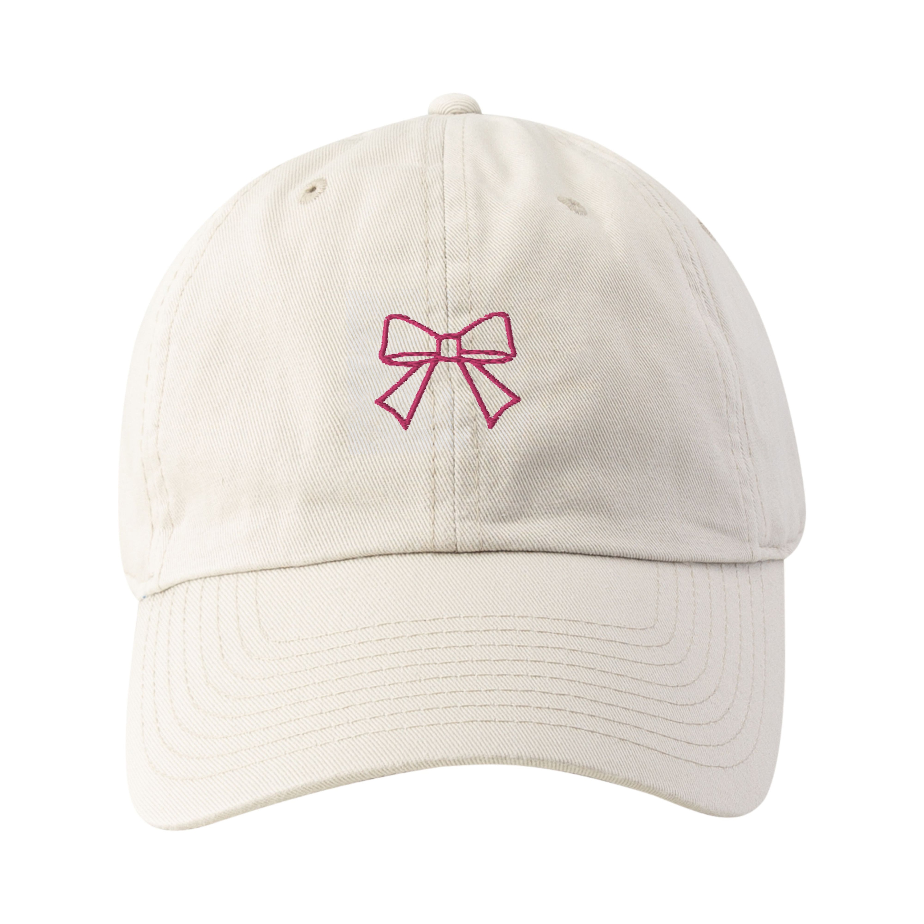 süßes schleifen minimal bestickter verstellbarer lässiger hut schleifen baseballcap schleifen hut für mädchen süßer schleifen hut minimal bestickter schleifen hut 3949