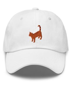 tabby katze – bestickter verstellbarer relaxed fit hut für katzenliebhaber 2457