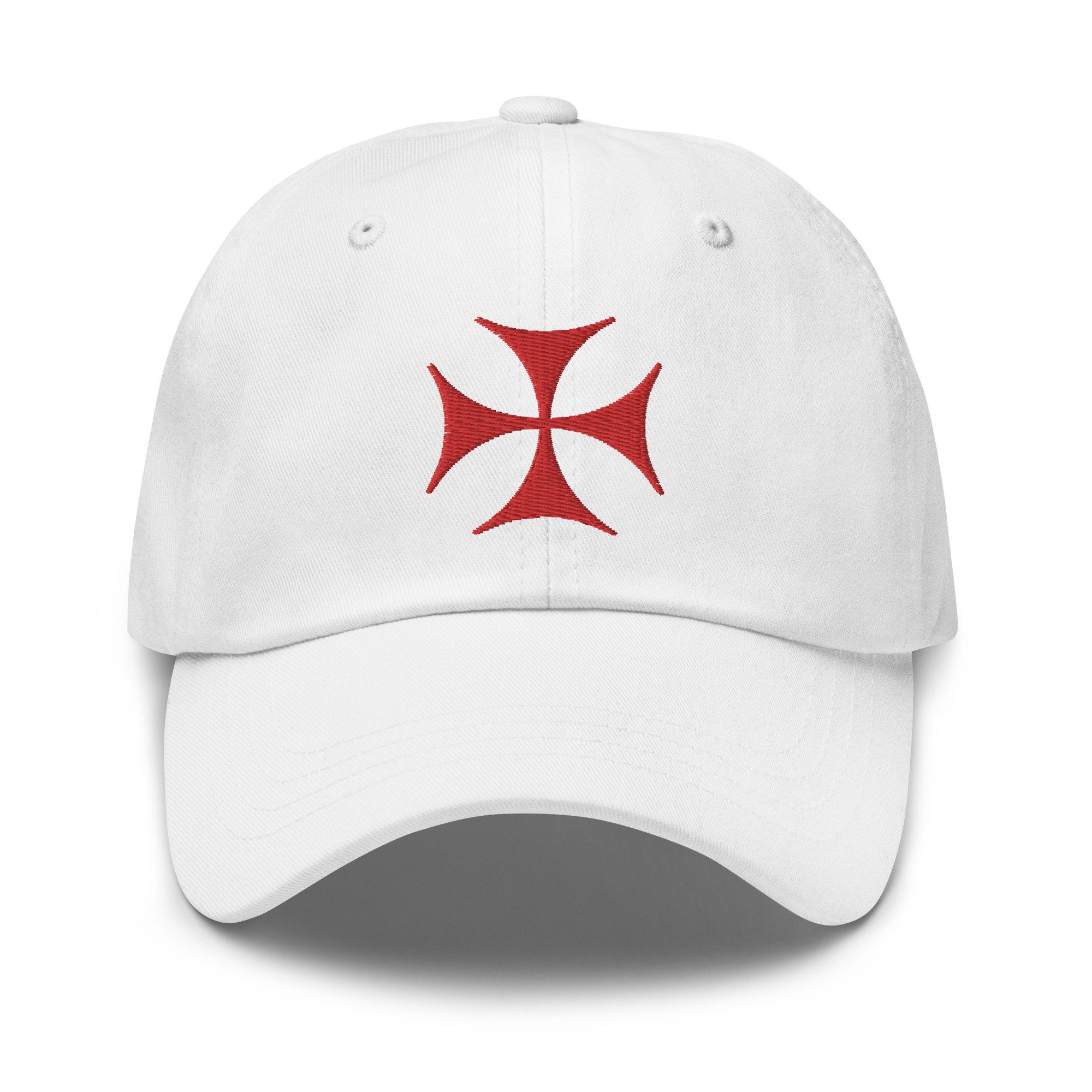 tempelritter bestickte verstellbare baseballkappe dad hat mittelalterlicher roter kreuzritter freimaurer gnostisches kreuz. 7132