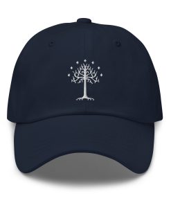 weißer baum von gondor – bestickter verstellbarer relaxed fit baseballhut 2980