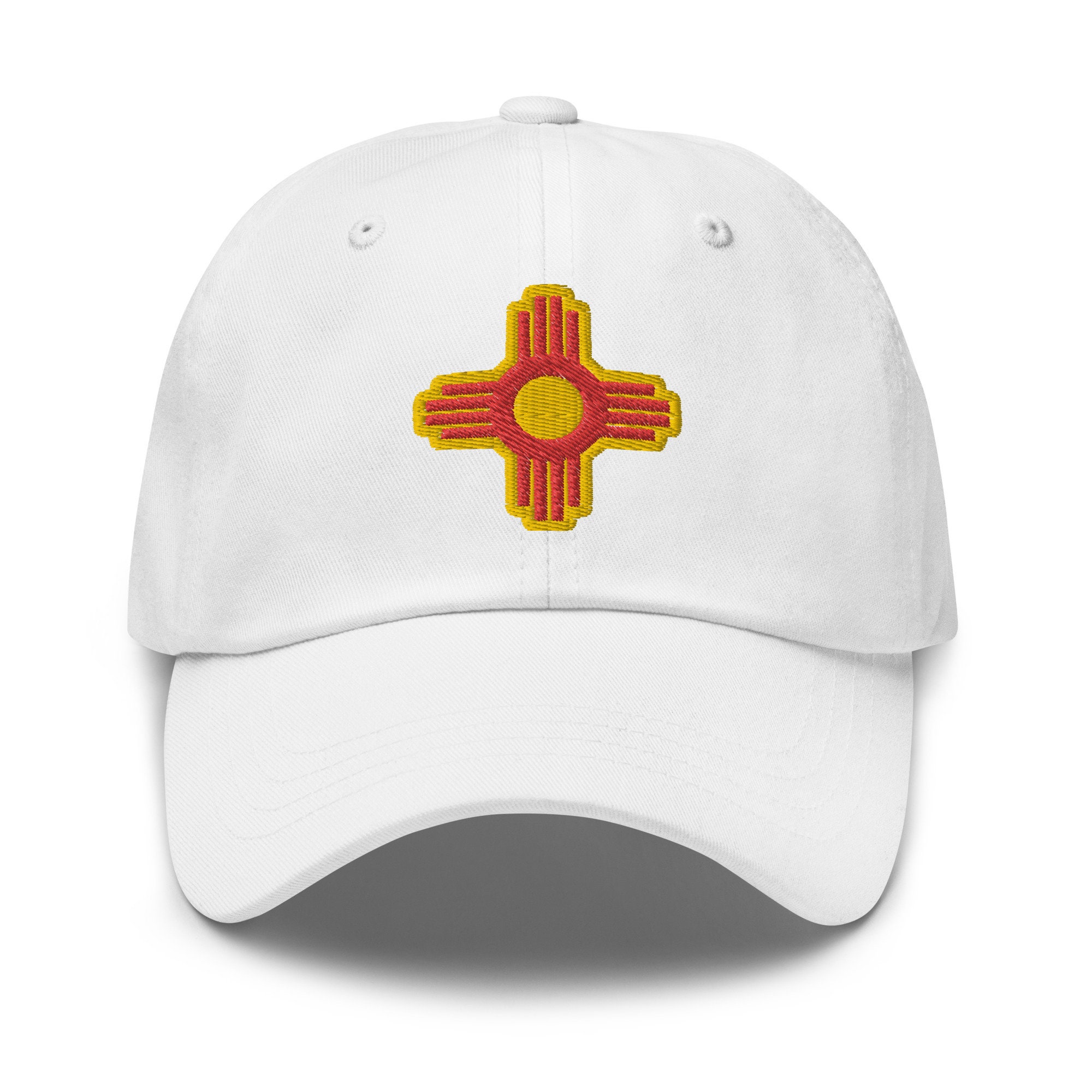 Zia Symbol Hut Bestickte Verstellbare Entspannte Passform Hut Zia Hut New Mexico Hut Zia New Mexico Einwohner Geschenk New Mexico Lokal.