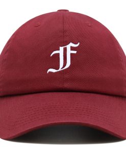 alte englische buchstabe f premium vaterhut gestickte baumwoll baseballkappe englisches alphabet 8218