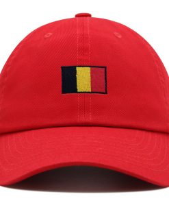 Belgien Flagge Premium Vaterhut Gestickte Baumwoll Baseballkappe Fußball belgien flagge premium vaterhut gestickte baumwoll baseballkappe fußball 5758