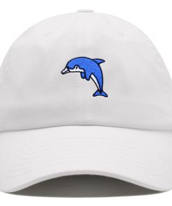 blauer delfin premium vaterhut gestickte baumwoll baseballkappe aquarium florida 1924