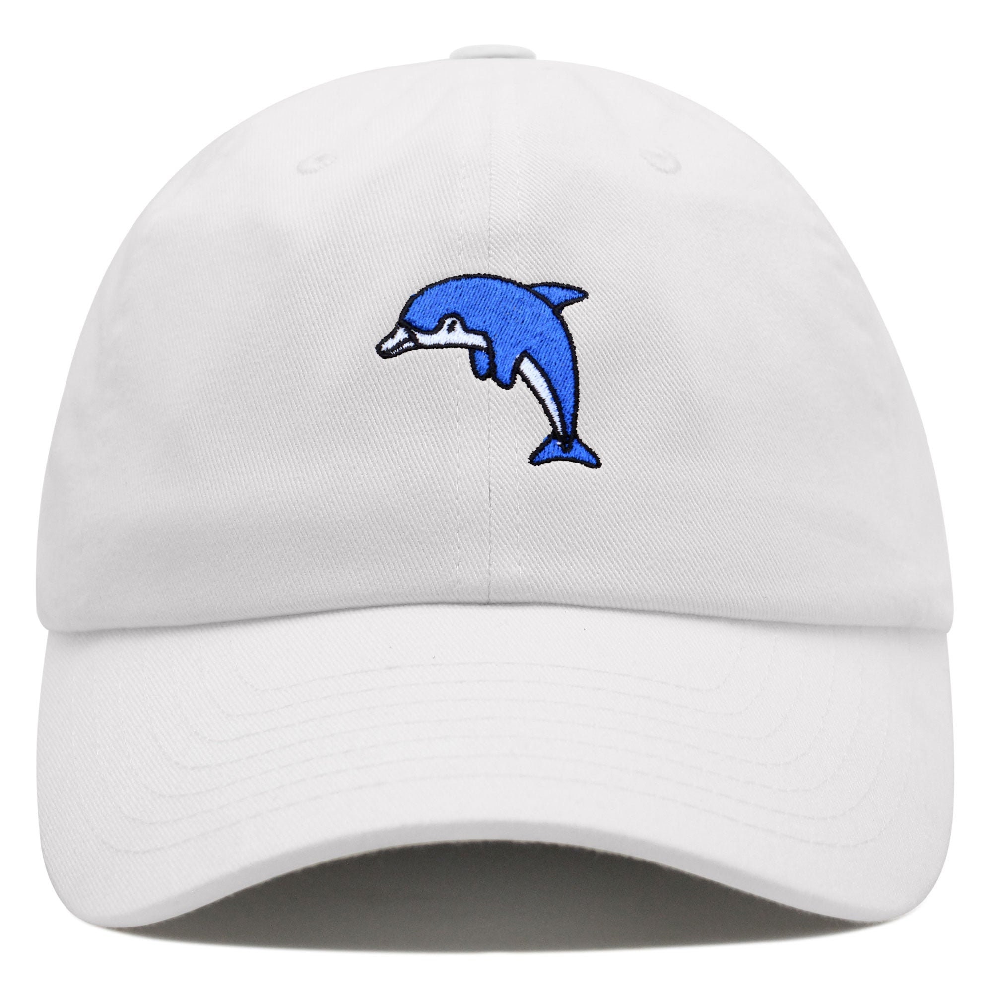 blauer delfin premium vaterhut gestickte baumwoll baseballkappe aquarium florida 1924