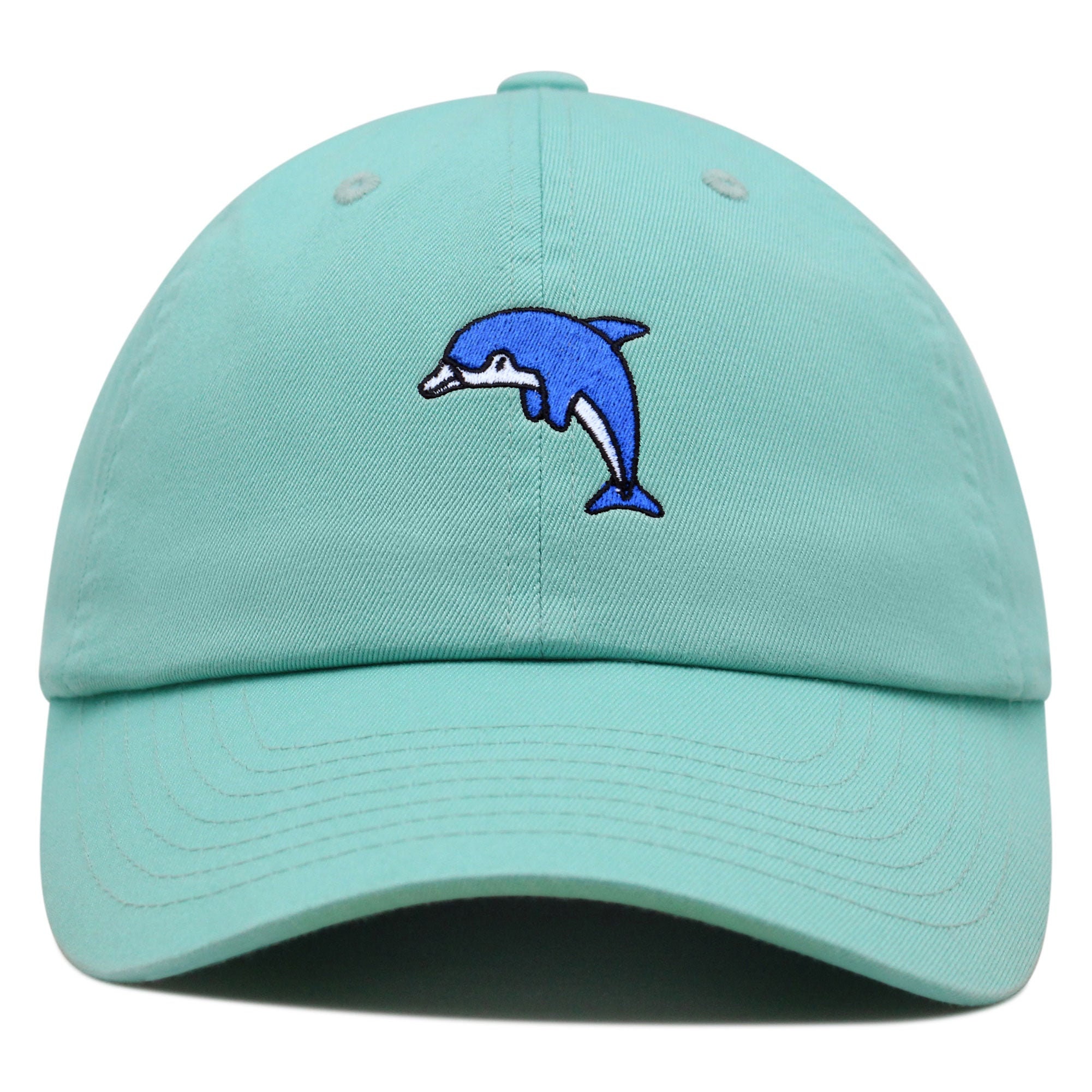 blauer delfin premium vaterhut gestickte baumwoll baseballkappe aquarium florida 2505