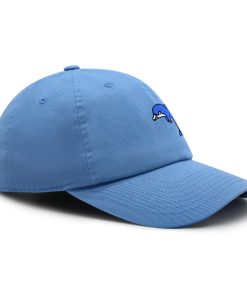 blauer delfin premium vaterhut gestickte baumwoll baseballkappe aquarium florida 2568