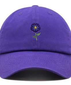 blume premium vaterhut gestickte baseballkappe floral lila 4597