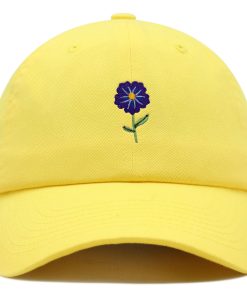 blume premium vaterhut gestickte baseballkappe floral lila 6451