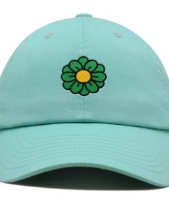 blume premium vaterhut gestickte baseballkappe niedlich blau 7885