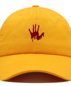 Blutig Hand Premium Vaterhut Gestickte Baseballkappe Horror blutig hand premium vaterhut gestickte baseballkappe horror 6177