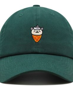 Eiscreme Katze Premium Vaterhut Gestickte Baseballkappe Eiscreme Feinschmecker eiscreme katze premium vaterhut gestickte baseballkappe eiscreme feinschmecker 1943