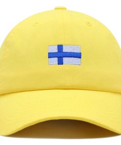 finnische flagge premium vaterhut gestickte baumwoll baseballkappe länderflaggen serie 2364