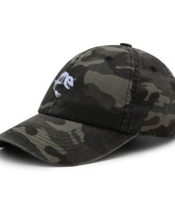 fischknochen premium vaterhut gestickte baumwoll baseballkappe tattoo 3149