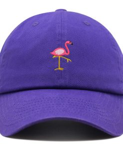 flamingo premium vaterhut gestickte baseballkappe vogel rosa 2549