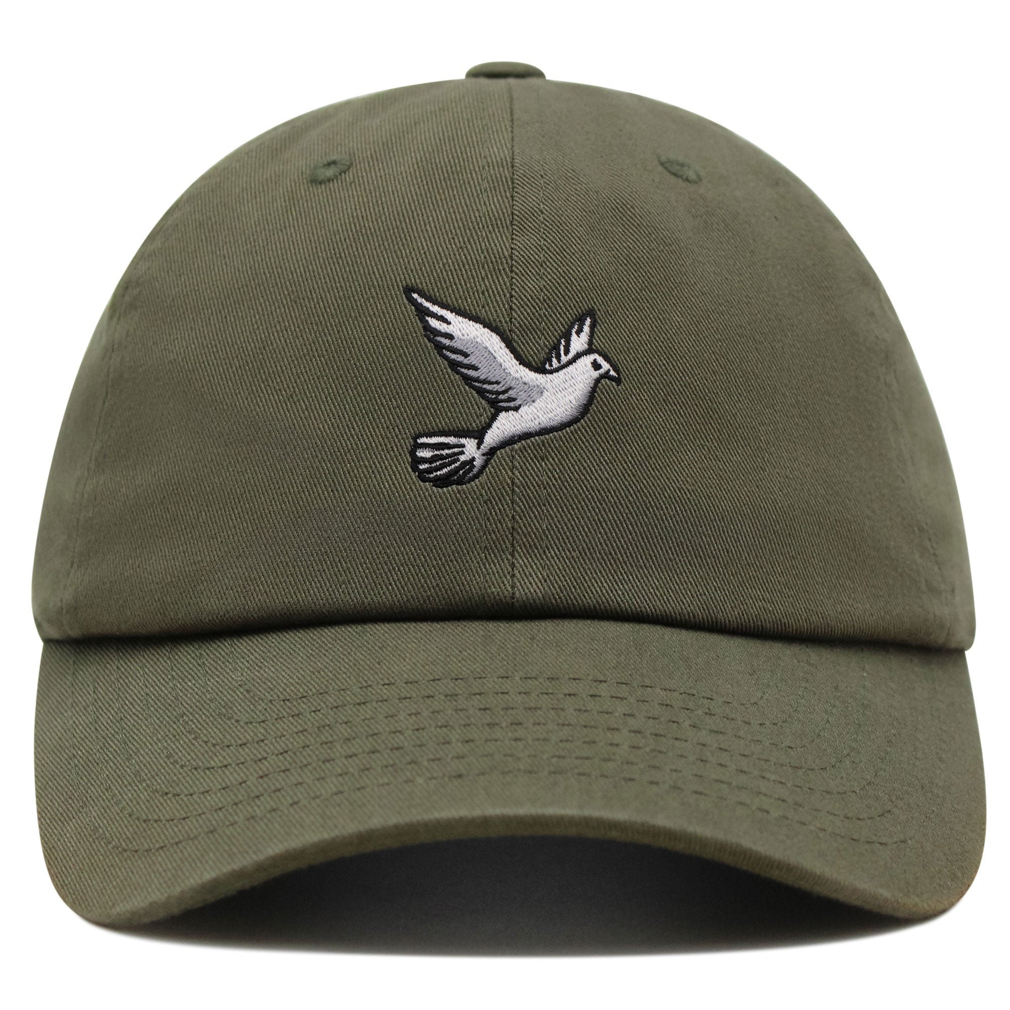 Fliegende weiße Taube Premium Vaterhut Gestickte Baumwoll Baseballkappe Weiße Taube fliegende weiße taube premium vaterhut gestickte baumwoll baseballkappe weiße taube 2685