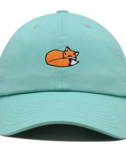 fuchs premium vaterhut gestickte baseballkappe schläfriger tier 3085