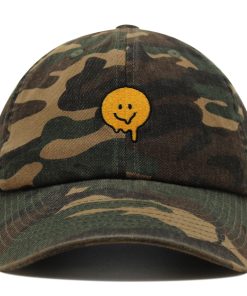 geschmolzenes lächeln premium vaterhut gestickte baseballkappe trauriges gesicht 5493