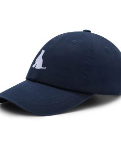 golden retriever silhouette premium vaterhut gestickte baumwoll baseballkappe umriss 8824