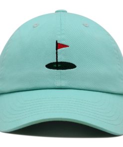 golf cup premium vaterhut gestickte baseballkappe golfball loch fahnenstock 1712