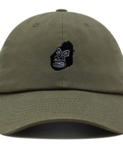 gorilla gesicht premium vaterhut gestickte baseballkappe zoo schimpanse 2639