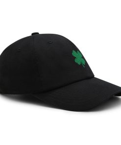 grüner klee premium vaterhut gestickte baumwoll baseballkappe vierblättrig 2973