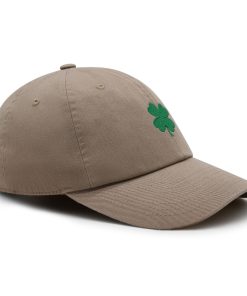 grüner klee premium vaterhut gestickte baumwoll baseballkappe vierblättrig 4189