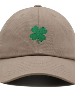 grüner klee premium vaterhut gestickte baumwoll baseballkappe vierblättrig 5275