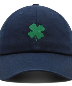 grüner klee premium vaterhut gestickte baumwoll baseballkappe vierblättrig 8513