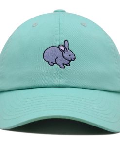 hase premium vaterhut gestickte baseballkappe graues kaninchen 5423