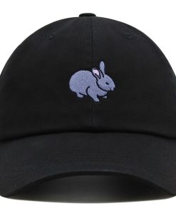 hase premium vaterhut gestickte baseballkappe graues kaninchen 6617