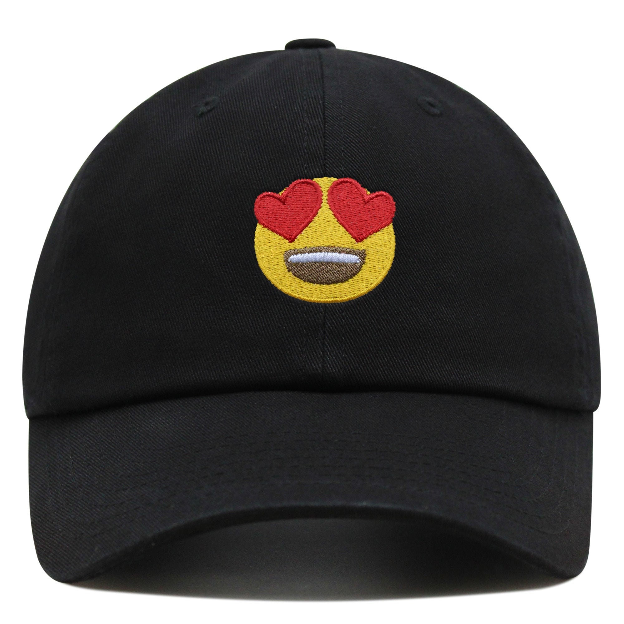 Herz Augen Emoji Premium Vaterhut Gestickte Baseballkappe Romantische Liebe herz augen emoji premium vaterhut gestickte baseballkappe romantische liebe 1525